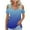 Sky Blue, variant on Raeneomay Off Shoulder Tops for Women Women Summer Sexy T-Shirt Cold Shoulder Pullover Blouse V-Neck Short Sleeve Solid Tops