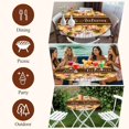 thumbnail image 7 of Orange Pumpkins Round Tablecloth, Fitted Table Cover with Elastic for 36"-44" Round Tables, Sunflower Yellow Farmhouse Wooden Table Cloth Outdoor Indoor Dinning Party Waterproof Tablecloths, 7 of 7
