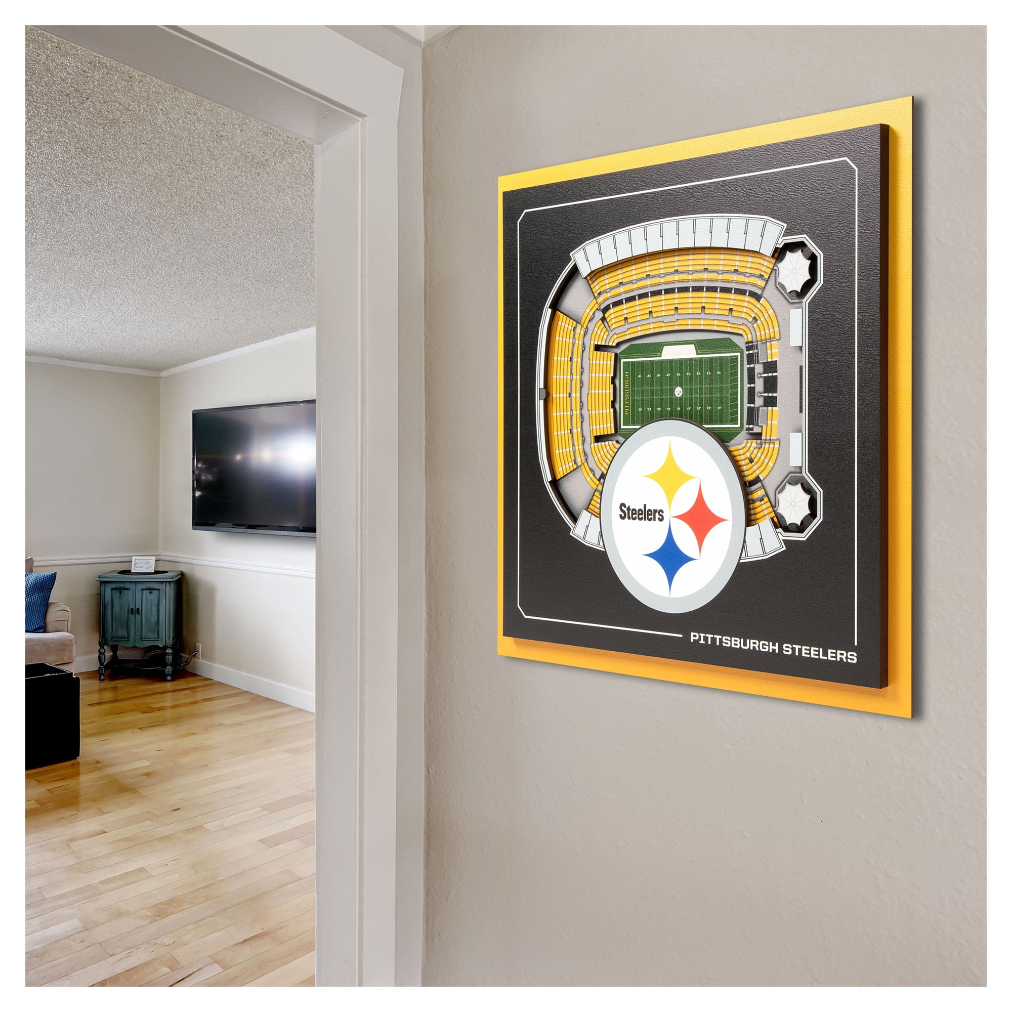 IDNA Pittsburgh Steelers 12" x 12" Stadium Series 3D Wall Art