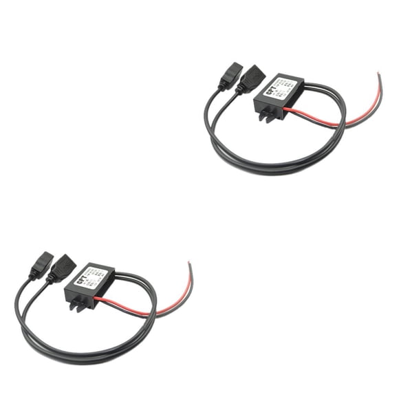 Wisewang Convertisseur de Buck 12V vers 5V Module d'Alimentation Universel Accessoires de Sortie Tel Qu'illustré 8.4x5.5x1.9cm 2Ensemble