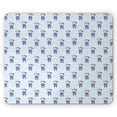 thumbnail image 1 of Pirates Mouse Pad, Pirate Cat in a Blue Sailor Suit on a Backdrop with Fishes and Dots Maritime, Rectangle Non-Slip Rubber Mousepad, Blue White Red, by Ambesonne, 1 of 2