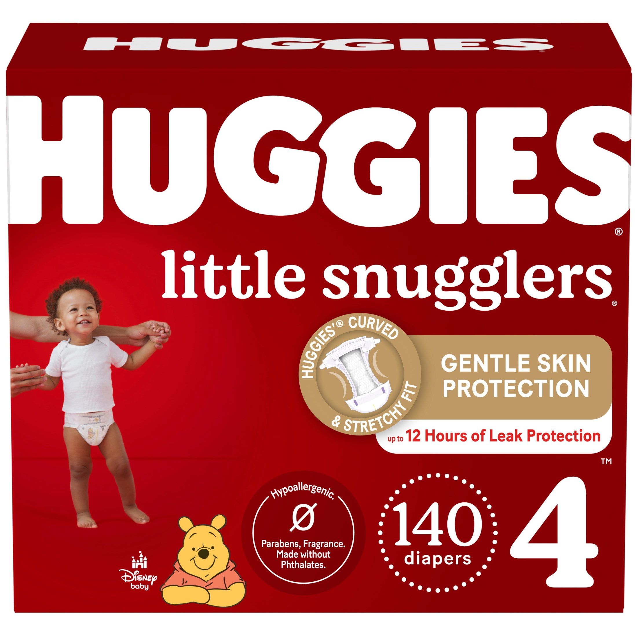 Huggies Little Snugglers Baby Diapers, Size 4 (22-37 lbs), 140 Ct (Select for More)