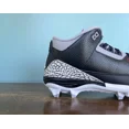 thumbnail image 4 of Ni - ke Ni - ke Air Jordan 3 Mid TD "Black Cement" Football Cleats Men's Size 15 FZ8626-001, 4 of 5