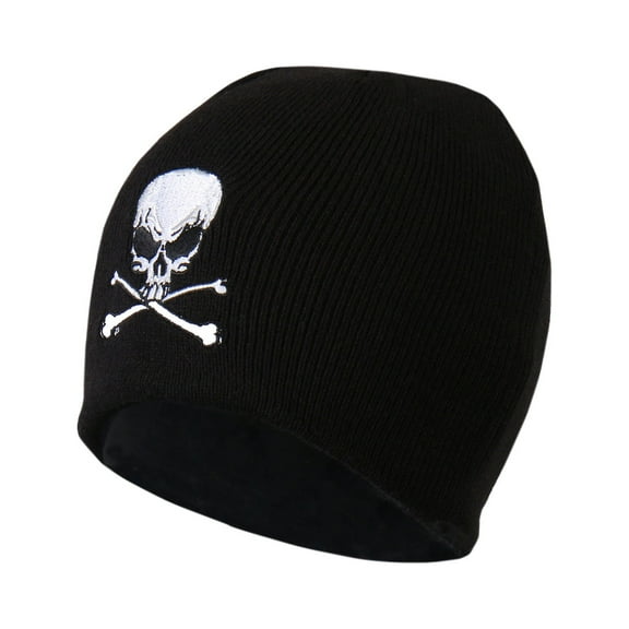 Hot Leathers KHB1010 Skull and Crossbones Knit Cap One Size