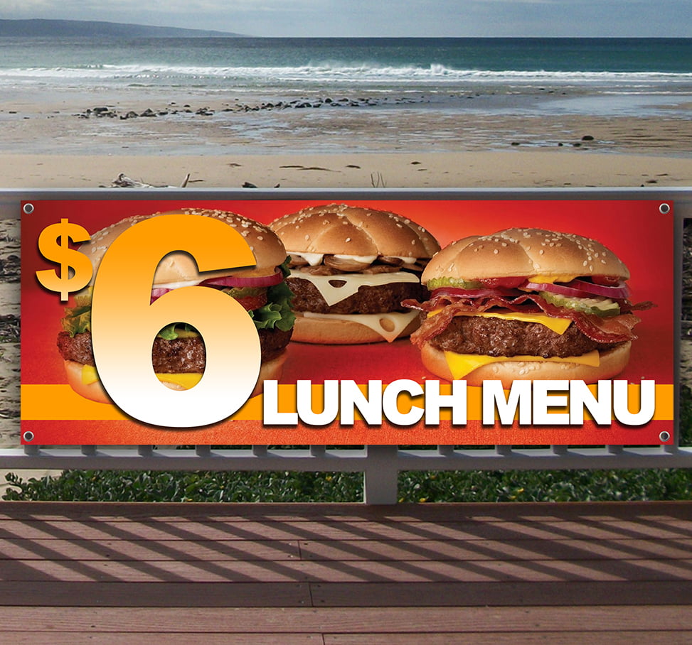 New Advertising Many Sizes Available Flag, Store Burgers 13 oz Heavy Duty Vinyl Banner Sign with Metal Grommets