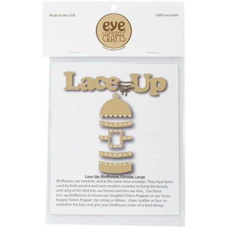 EyeConnect Chipboard Lace-Up-Birdhouse, 4"X10.5"