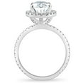 thumbnail image 3 of Silvago Jewel 14K White Gold Plated Anniversary Ring - Pear Cut 2 Ct Lab Created Diamond Cluster Wedding Ring for Her - Diamond Anniversary Gifts - Proposal Diamond Engagement Ring - Gifts for Mother, 3 of 3