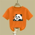 thumbnail image 6 of Spazoro Girls T-Shirts Tee, Cute Print Short Sleeve Crew Neck 100%Cotton Casual Tops for Kids Orange Size 1, 6 of 6