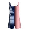 thumbnail image 5 of Moxiu Womens American Flag Overalls Shorts 4th of July Sleeveless Festival Patriotic Rompers Loose Independence Day Adjustable Strap Short Overall 2025 Blue,XXL, 5 of 5