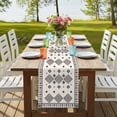 thumbnail image 4 of Table Runners 48 Inches Long Dress Scarves, Boho Geometric Farmhouse Kitchen/Dining Table Runner, Short Coffee Tablerunners, Simple Farmhouse Nation Abstract Motifs 13x48 Inch, 4 of 9