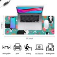 thumbnail image 5 of Long Mouse Pads for Desk,Border Collie Dog and Flower Florals Desk Mats on Top Of Desks, Desk Mouse Pad Extra Large with 3mm Non-Slip Base and Stitched Edge for Gaming,Office,Work,Home 31.5"x11.8", 5 of 6
