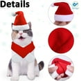 thumbnail image 5 of Deago 2 Pieces Christmas Pet Dog Santa Hat Pet Santa Scarf for Christmas Pet Dogs Cats Dressing Up Supplies (Red, M), 5 of 9