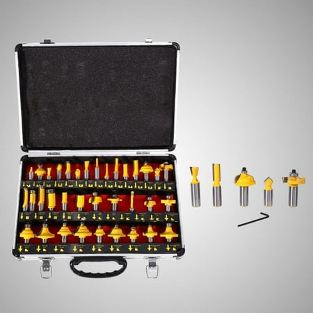 Router Cutter Bearing - Woodworking Tools,High-grade alloy Milling Cutter Router Bit,35 Pcs/ Set 1/2 Inch Shank High-grade alloy Milling Cutter Router Bit Woodworking Tools