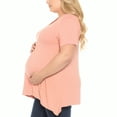 thumbnail image 4 of White Mark Maternity Shirred Maternity Top, Women's, S-3X, 4 of 7