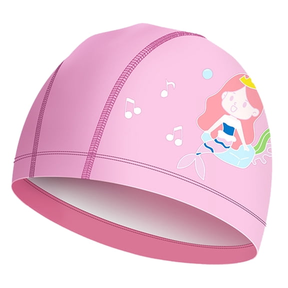 Toddler Children Swim Cap, Waterproof Bathing Caps Swim Hat for Long Short Hair