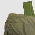 thumbnail image 5 of Women's Plus Size 2 in 1 Off Shoulder T Shirt Ruched Sheer Bell Long Sleeve Tee, Casual Slim Fit Going Out Y2k Shirts Blouses(Green,XXL), 5 of 7