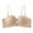 Beige, variant on Women Matte Microfiber Underwire Push Up Bra Detachable Convertible Straps Molded Half Cup Keyhole Front Breathable Lining for off Shoulder Black 85B