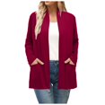 thumbnail image 1 of Long Sleeve Cardigan For Women Fall Open Front With Pockets Polyester Chiffon Casual Duster, 1 of 3