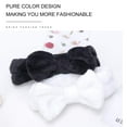 thumbnail image 4 of Diadema de spa – Paquete de 2 bandas para el cabello con lazo para mujer, banda para la cabeza de maquillaje facial, envolturas para la cabeza de lana de Coral suave para lavarse la cara en la ducha, 4 of 7