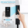 thumbnail image 4 of BEBASIA Keyless Smart Fingerprint Electronic Keypad Deadbolt Lock with Handle, 4 of 8