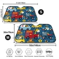 thumbnail image 3 of Uemuo Vehicles Cartoon with Funny Drivers Pattern Accordion Car Windshield Sun Shade, Foldable Reflective Sun Visor for Car, Reflector Windshield Sunshade-, 3 of 7
