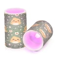 thumbnail image 2 of Flickering Flameless LED Candles set of 2 Battery Operated 18-Key Remotes Timer Halloween Fall Decor Cute Ducks and Flower D3''xH4''5'', 2 of 7