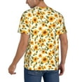 thumbnail image 2 of Lsque Classical Cute Sunflower Pattern Mens Polo Golf Shirts Funny Graphics Shorts Sleeve Button Shirts Baseball T-shirt-3X-Large, 2 of 7