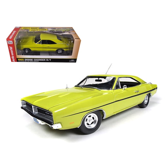 Autoworld 1969 Dodge Charger R/T Dirty Mary Crazy Larry Movie Limited to 2000pc 1/18 Diecast Car Model