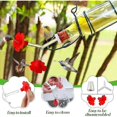 thumbnail image 4 of 3 Pcs Floral Hummingbird Feeder Tubes and Stoppers, Red Double Head Hummingbird Feeding Ports, Water Feeding Replacement Parts Wine Bottle Plug for Ou, 4 of 5