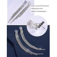 thumbnail image 4 of Sparkly Rhinestone Crystal Tassel Long Dangle Dance Competion Earrings For Party Prom - A: Long(150mm/5.9in)-rainbow Color, 4 of 5