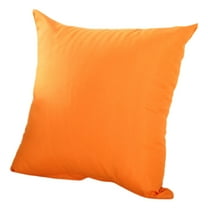 Njshnmn Solid Throw Pillow Covers, Square Decorative Outdoor Pillow Covers, 16"×16", Orange