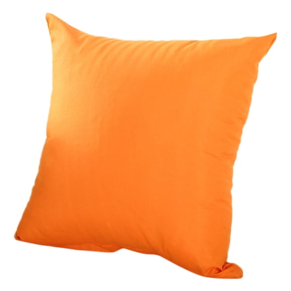 Njshnmn Solid Throw Pillow Covers, Square Decorative Outdoor Pillow Covers, 16"×16", Orange