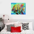 thumbnail image 5 of Orinice Fish Water Blue Background Fine Art Aesthetic Poster & Print Wall Painting for Home Decor 20x16in, 5 of 6