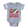 thumbnail image 1 of CafePress - FIN Peace Love Italian Greyhound FLAG Baby Footbal - Cute Infant Baby Football Bodysuit, 1 of 1