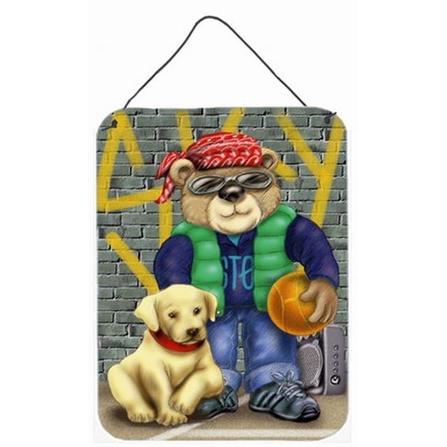 Carolines Treasures APH0856DS1216 Teddy Bear & His Lab Wall or Door Hanging Prints