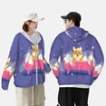 thumbnail image 4 of Kdxio Dog Washes in a Pink Bath Print Women Men Sun Protection UPF 50+ Jackets Zip Up Long Sleeve Hoodie Hiking Lightweight with Pockets, 4 of 7