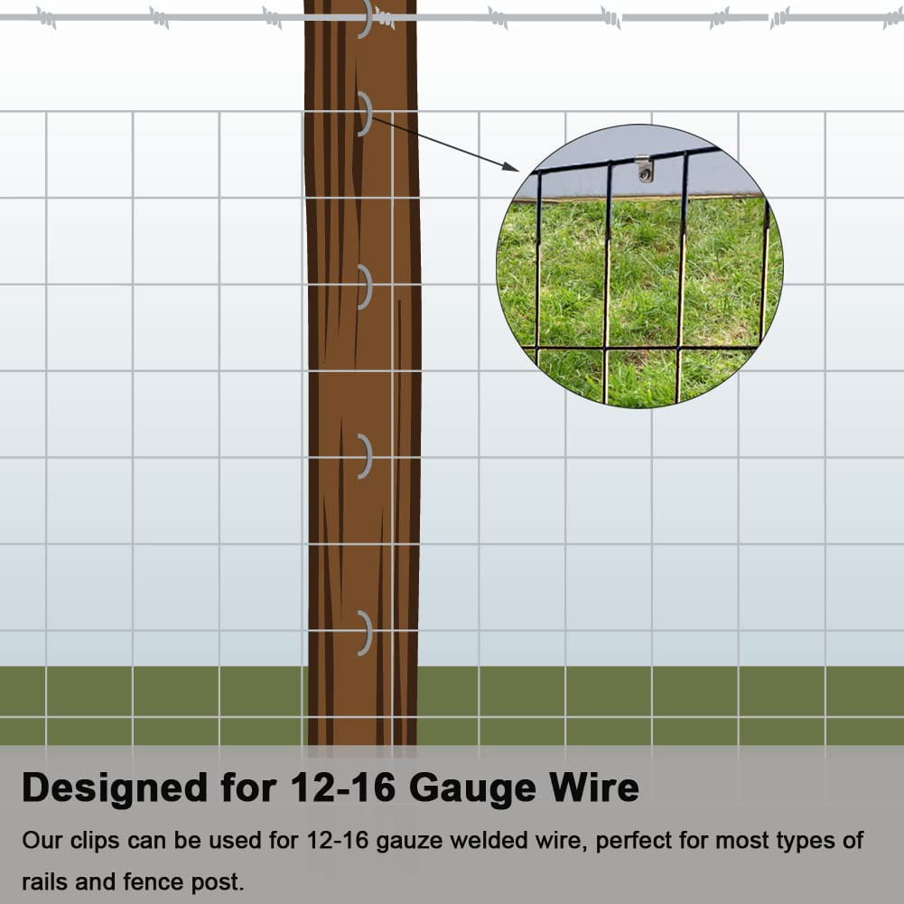 1/8 Aluminum Fence Wire Clips w/ screws - 100 pk
