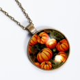 thumbnail image 2 of Thanksgiving Pumpkin Necklace Personalized Custom Photo Round Pendant Adjustable Stainless Steel Necklaces with Gift Box for Men Women Mothers Valentine's Jewelry Gift, 2 of 6