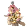 thumbnail image 1 of Mini árbol de Navidad decorativo de escritorio, árbol de Navidad nevado pequeño con luz DIY rosa 30cm, 1 of 9
