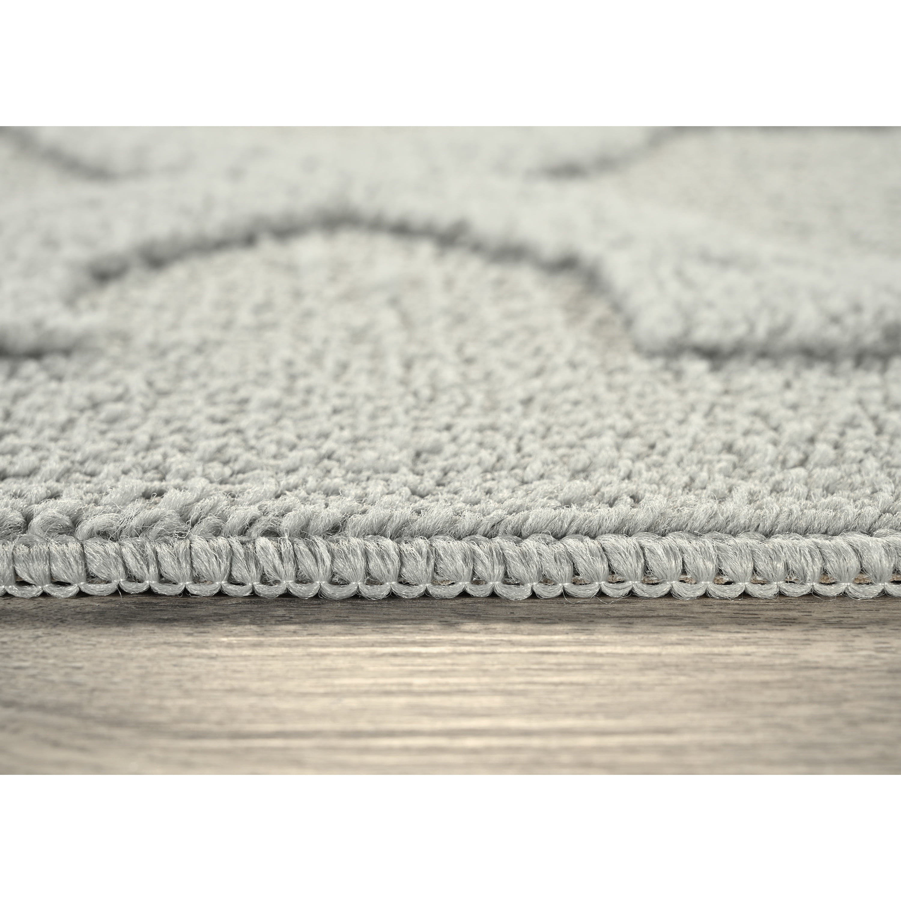 Garland Rug Quatro Polypropylene Silver Indoor Area Rug, 9' x 12'