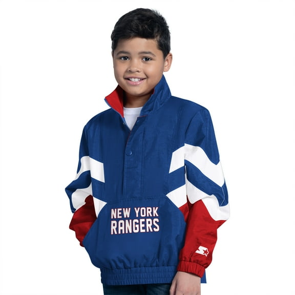 Youth-Starter  Royal New York Rangers Prospect Half-Zip Pullover Top
