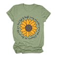 thumbnail image 2 of Gubotare Womens T Shirts Summer Tops for Women Crewneck Loose Fit Soft,Green XL, 2 of 4
