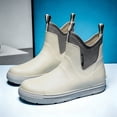 thumbnail image 6 of DeHolifer Women's Deck Boots Ankle Rain Boots Fishing Boots Rubber Waterproof Slip-Resistant Outdoor Work Shoes, 6 of 7
