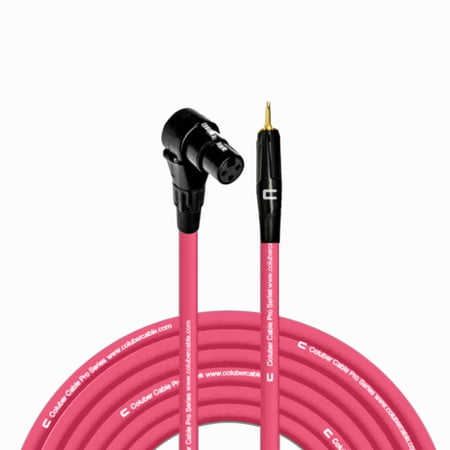 Coluber Cable - Right Angle XLR Female to 3.5 TS Male - Pro 3-Pin Connector