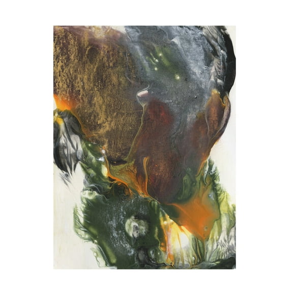 Trademark Fine Art Ferdos Maleki Orange Green II Canvas Wall Art