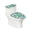 Pineapple Floral Pattern, variant on HELLHERO Toilet Dust Cover SetStrawberry and Daisy Pattern 2 Piece Fits All Toilet Shapes for Bathroom Stretch Toilet Top Cover Set
