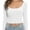 White, variant on Womens Long Sleeve Shirts Square Neck Tops Fitted Casual Basic Tees Slim Fit Fall Outfits Fashion Clothes