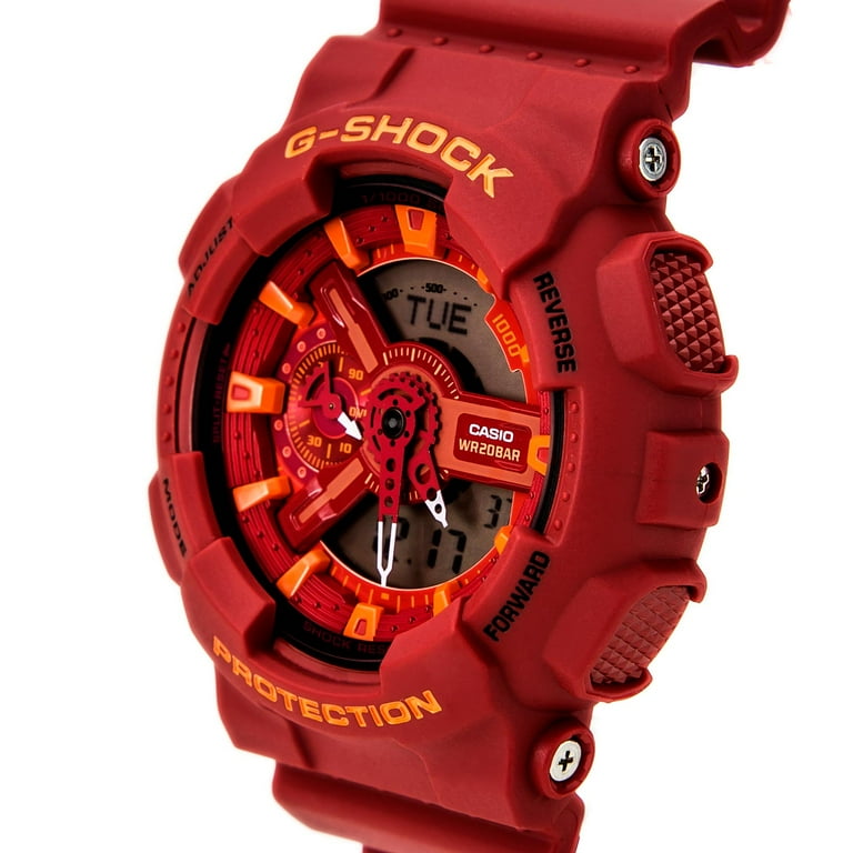 GA 110AC 4ACR G Shock Mens Analog Digital Red Resin Strap Watch Walmart