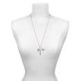 thumbnail image 3 of Delight Jewelry Silvertone Clear Crystal Sparkle Spinner Always My Mother Bar Zoe Necklace, 3 of 4