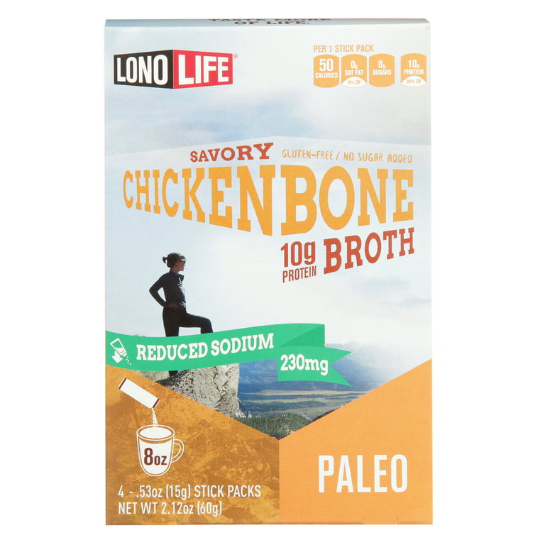 LonoLife 20-ct Reduced Sodium Bone Broth Packets 